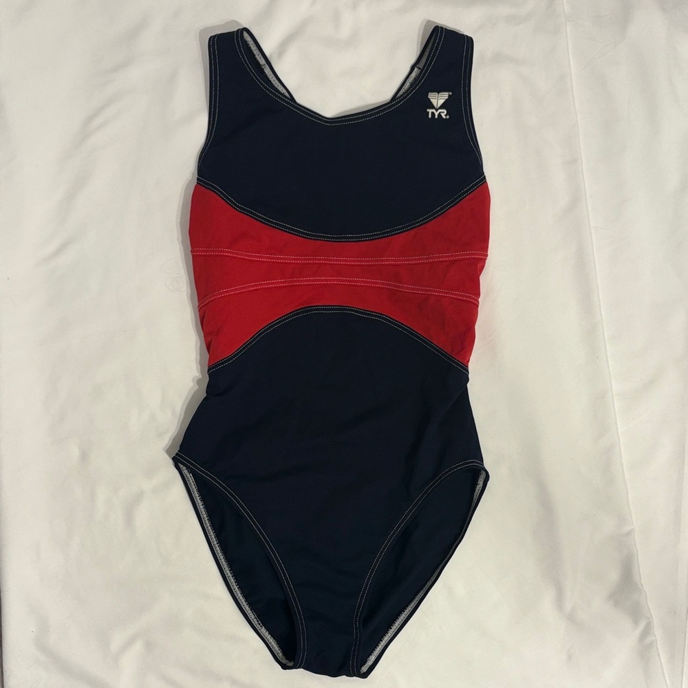 Vintage TYR Navy + Red Classic One Piece
